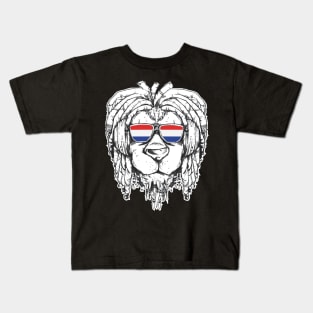 Rasta Reggae Lion Netherland Gift Rastafari Kids T-Shirt